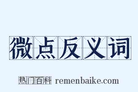 微点反义词是什么意思的图片